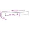Dual Monitor Stand with Drawers Rustic Wood Look 100 x 27 x 15 cm