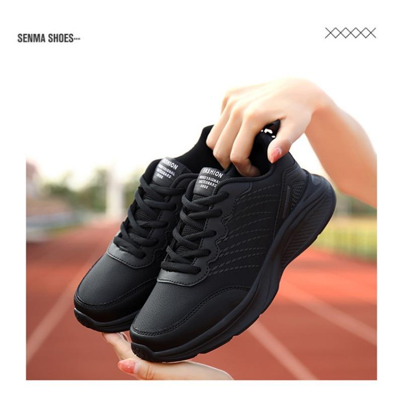 Новые осенние и зимние женские туфли из натуральной кожи для спорта и отдыха на открытом воздухе, спортивная обувь больших размеров, универсальные кроссовки для студентов