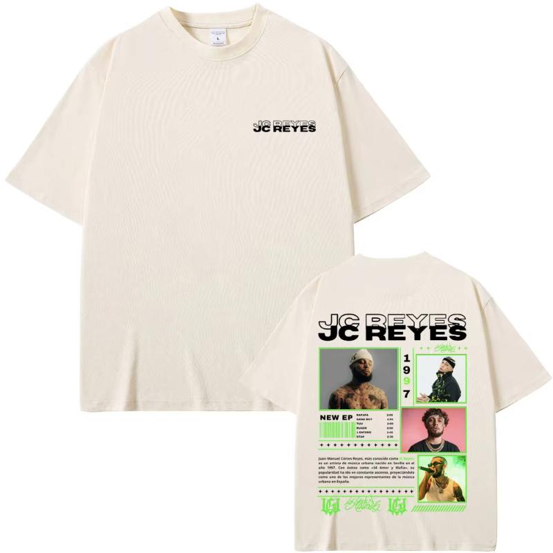 Hot Sale Rapper Jc Reyes Tour 2025 Graphic Print Tshirt Unisexs Hip Hop Fashion Short Sleeve Tshirts Unisex Retro Oversized T Shirt