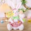 Creative Easter Plush Bunny Ornament Cartoon Easter Rabbit Doll  Party Scene Prop