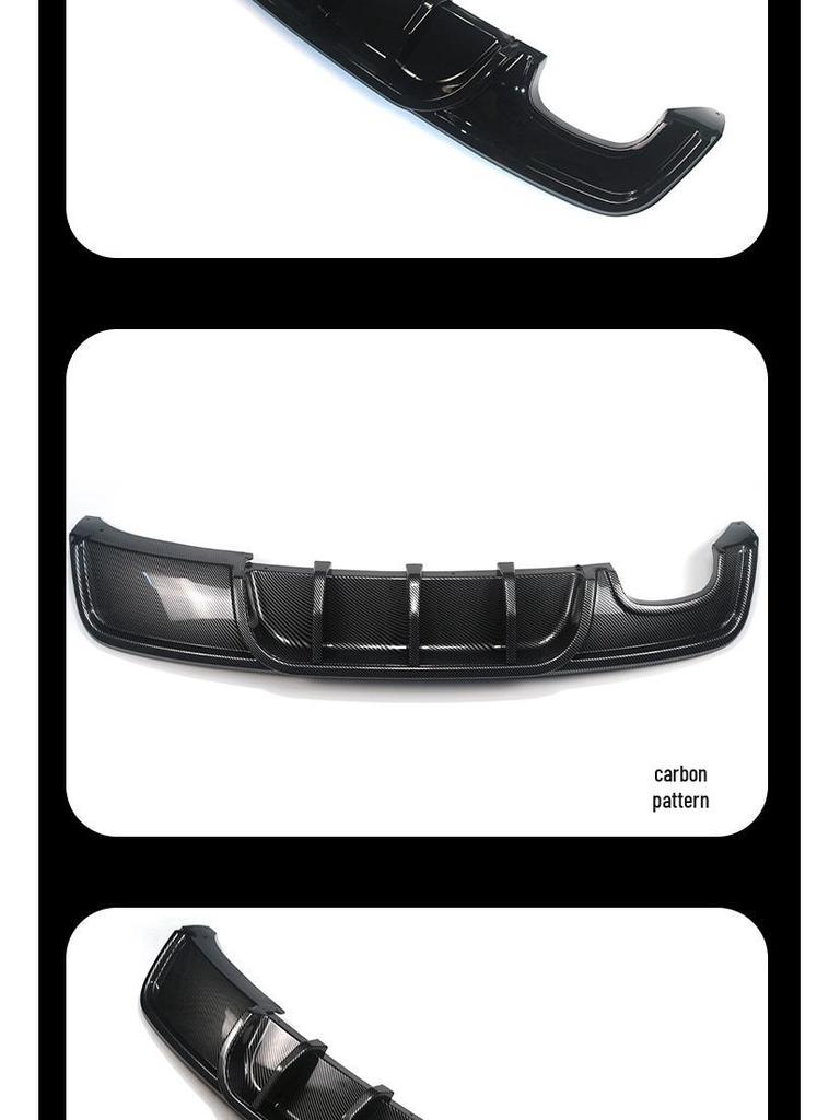 Глянцевый черный карбоновый задний диффузор-губа для 07-11 BMW 1 серии E82 в стиле MP