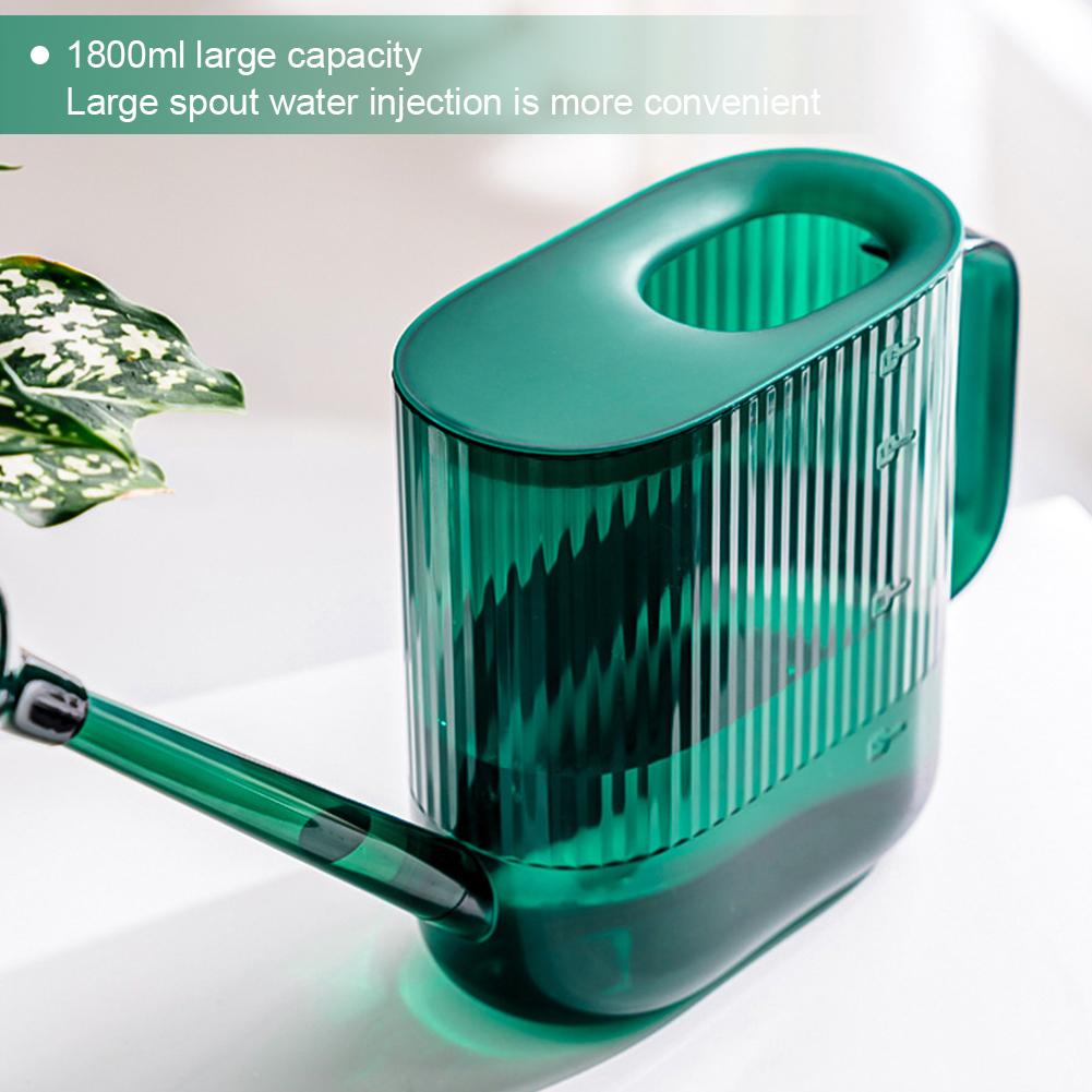 Лейка 1800 мл с насадкой-распылителем Пластиковая лейка с длинным носиком Современная лейка для комнатных и уличных растений