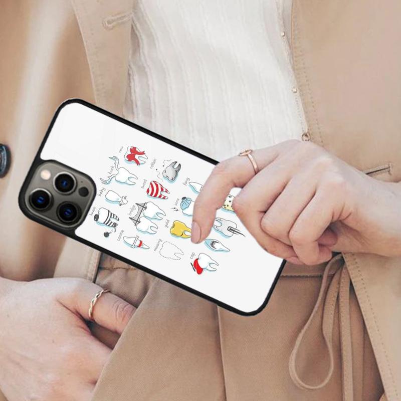 Магнитный чехол для телефона с анатомией человеческого зуба для APPLE iPhone 17 Air 16 14 13 12 Pro Max 15 Plus Беспроводная зарядка с чехлом MagSafe
