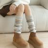 1 пара осенне-зимних вязаных носков-гетр в полоску Лолита
