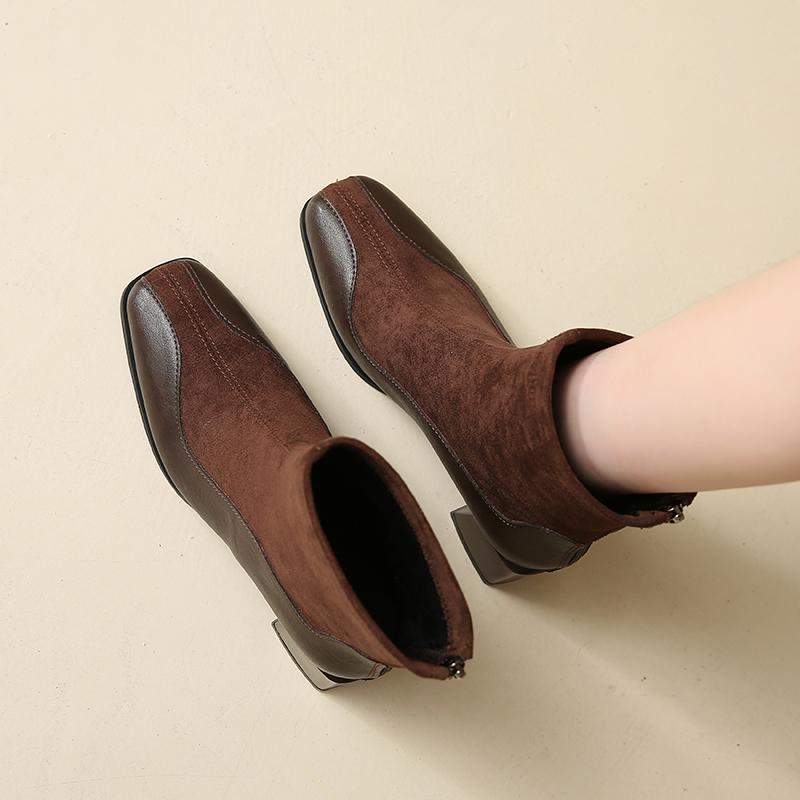 Элегантные женские ботильоны тренд новая обувь на высоком каблуке квадратный носок массивные челси 2025 зимние туфли для вечеринок сексуальные боты