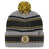 Bonnet D'hiver Tricoté - 47 Brand - REXFORD Boston Bruins - Blanc, Noir Et Jaune - Adulte Homme