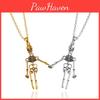 Винтажные украшения в виде скелета и черепа для пар с подвеской из гальванизированного сплава