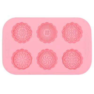 6 слотов DIY Mooncake Mold торт Мороженое мыло Изготовление формы