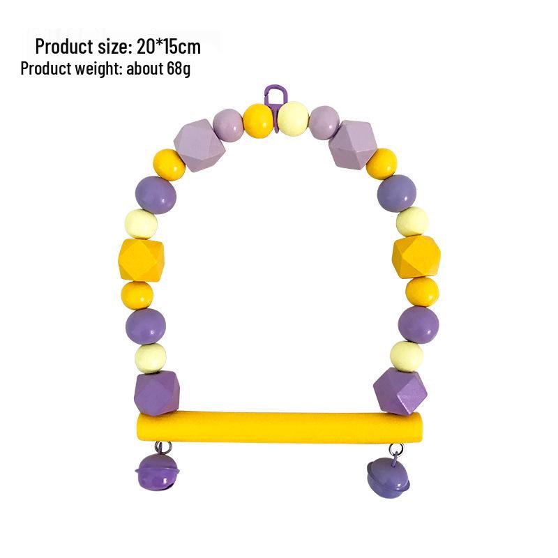 Макарон Радужная Птица Лазалка и Подставка Игрушка для Попугаев и Волнистых Попугайчиков