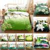 Green Flower Duvet Cover Set Double Bed With Pillowcase Lotus Bedding Set King Size 3pcs 2pcs Single Twin Full 200x200 220x240cm