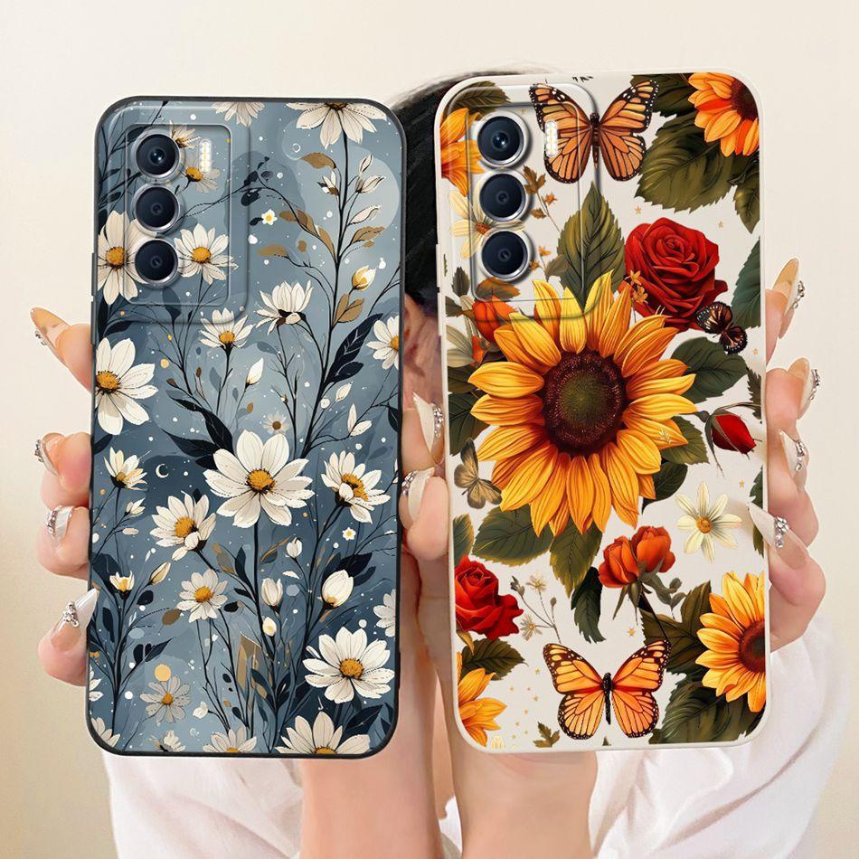 Для Infinix Zero 5G 2023 X6815C X6815D Милый Кот Цветок Мультяшный Чехол для Телефона Для Infinix Zero 5G (2023) Мягкие силиконовые бамперы