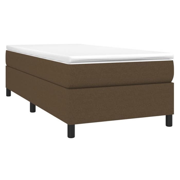 Maison Exclusive - Sommier à lattes de lit avec matelas Marron foncé 90x190 cm