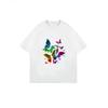 Butterfly Print T Shirt White Colorful Butterflies Pattern Casual Wear For Women Summer Outfit Fashion Top