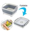 Складной таз для мытья квадратный таз для мытья овощей овощная корзина рама для хранения кухонной раковины органайзер для дома большой вместимости