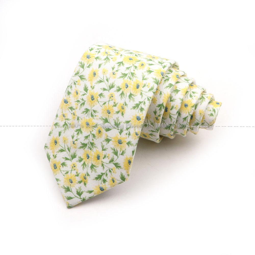 Новый шик, галстук с цветочным принтом, галстук из 100% хлопка, для мужчин, светлый цвет, повседневный узкий галстук, свадебная вечеринка