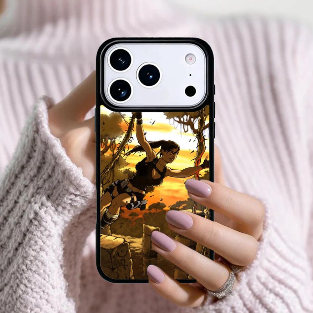 Lara Croft Tomb Raider Phone Case For Apple iPhone 17 Air 16E 15 14 Plus 13 12 11 Pro Max Mini Funda Cover