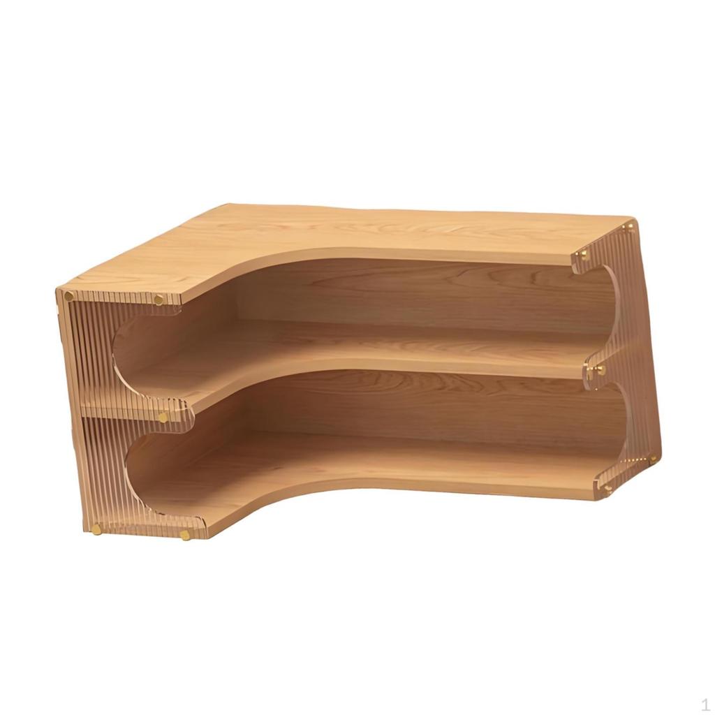 Corner Desk Organizer Shelf Countertop Display Versatile Water Cup Storage Rack 2