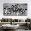 Постеры и принты в виде зебр, холсты с изображениями животных, черно-белые картины, настенное искусство для гостиной,