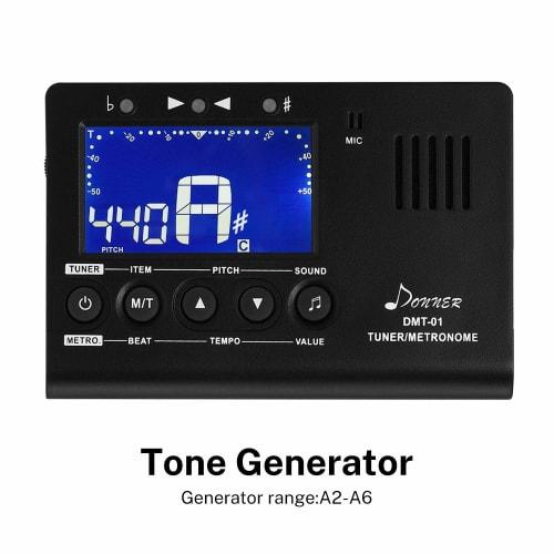 Donner DMT-01 3-in-1 Digital Metronome, Tuner, and Tone Generator for Guitar, Piano, Trumpet, and Chromatic Instruments