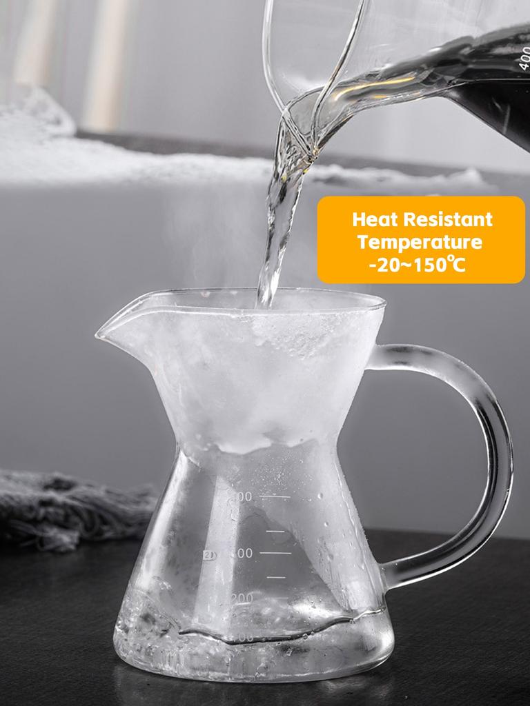 Leeseph Glass Coffee Carafe Standard Coffee Server for Pour Over Coffee Maker Clear Coffee Pot, 400ml/13.5oz, 500ml/16.9oz