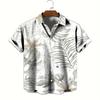 Summer Beach Vacation Button Top Men's Casual and Comfortable Quick Drying 3D Printed Style Fashionable Shirt