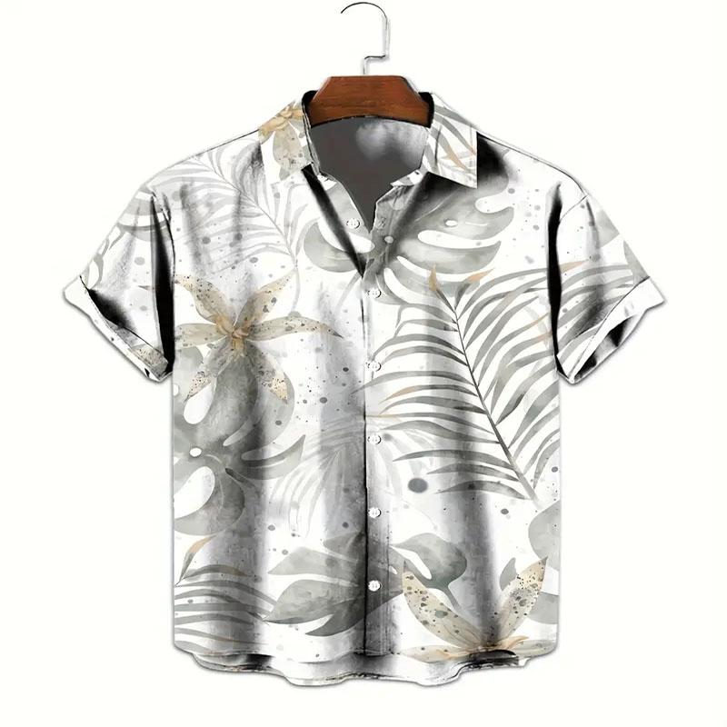 Summer Beach Vacation Button Top Men's Casual and Comfortable Quick Drying 3D Printed Style Fashionable Shirt