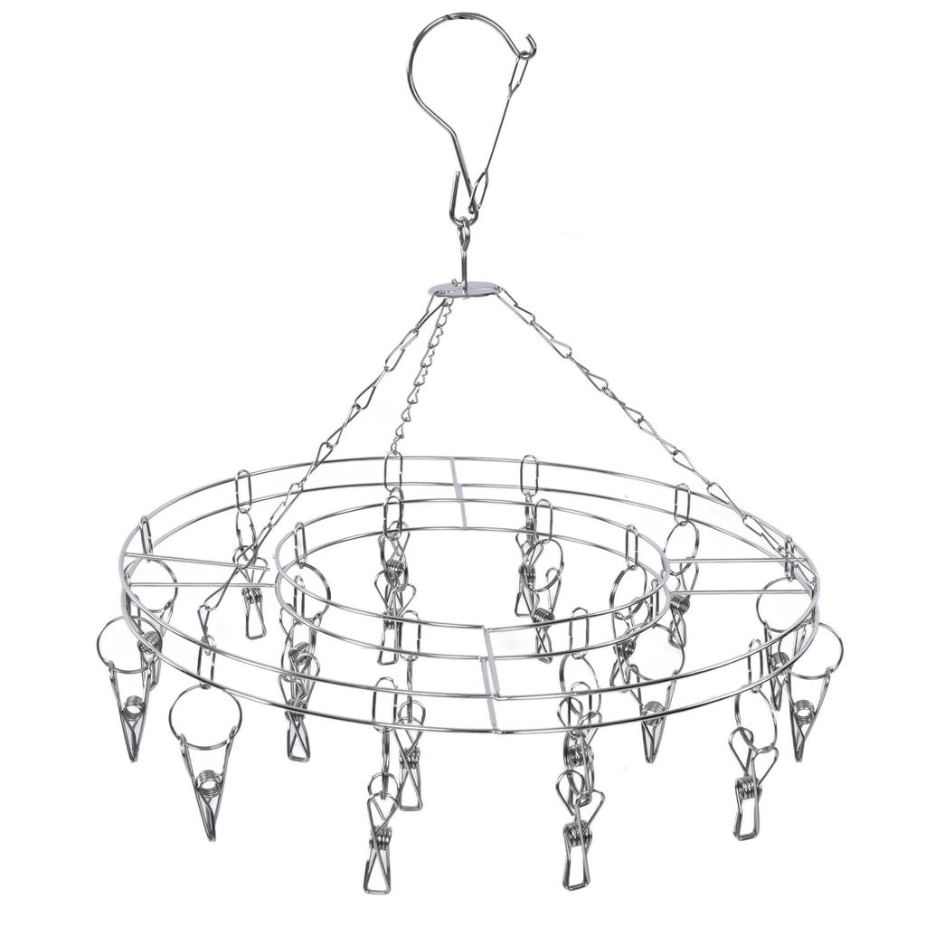 20 Clip Socks Rack Underwear Drying Hanger Stainless Steel Clothes Hanger Multifunctional Laundry