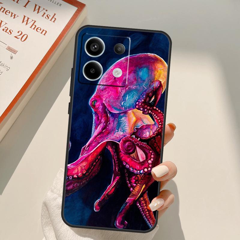Чехол-аквариум с осьминогом для Xiaomi Redmi Note 14 10 11 12 13 15 Pro Plus Чехол для Redmi 15 14C 10C 12C 13C 15C