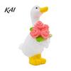 Pastoral Micro Landscape Decor Mini Garden Duck Figurine, Cute Farm Dolls, Small Desktop Resin Figures Car Dashboard Figurines, Ornaments for