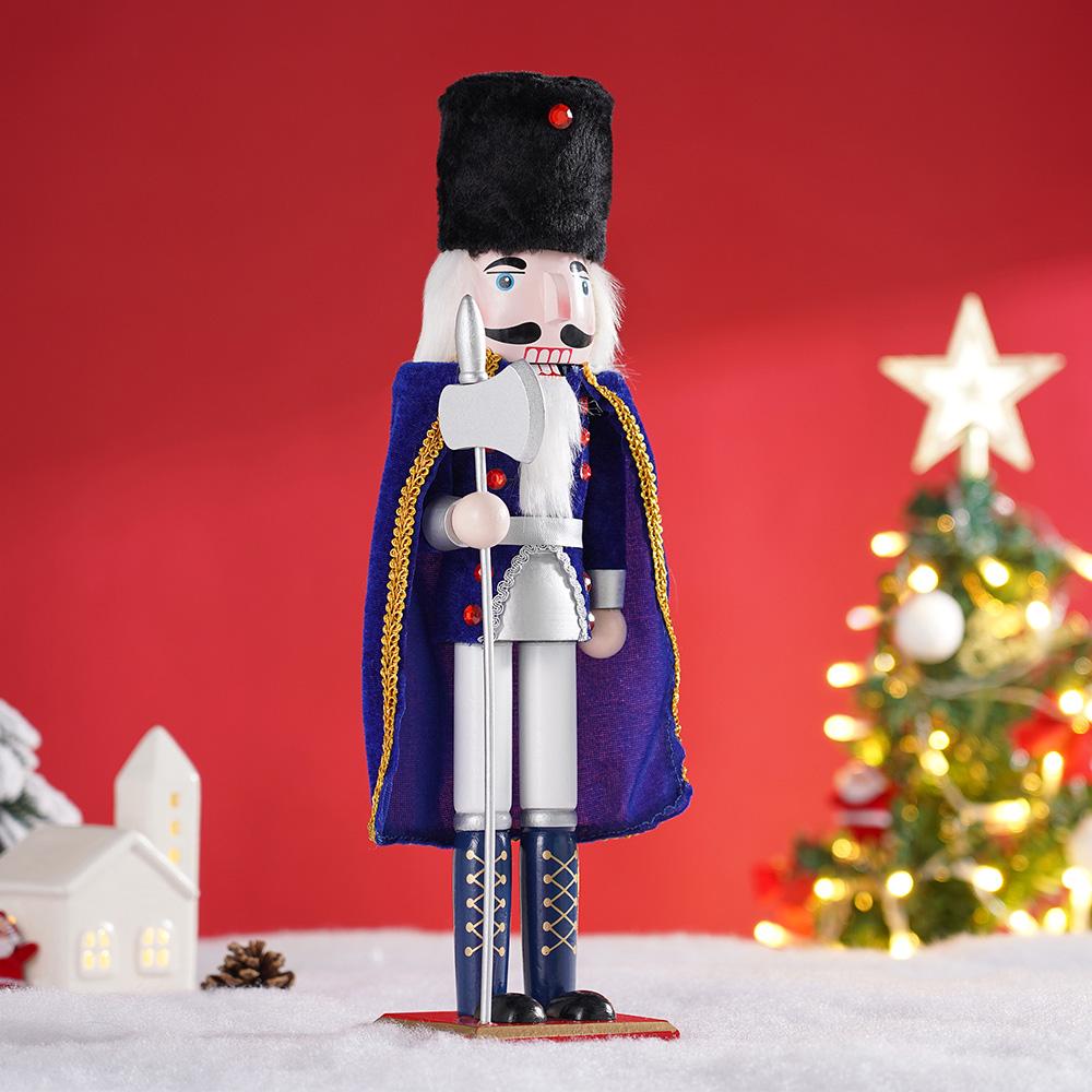 38СМ Рождественский Щелкунчик плащ солдат дерево европейское ремесло декоративная фигурка солдата НОВЫЙ ГОД декоративная статуэтка подарок