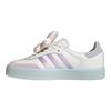 adidas Оригинальные Samba Кожа Синтетика Удобные Тонкая подошва Амортизация Низкий верх Кеды для скейтбординга Женские Кроссовки Белые Светло-фиолетовые JR3335