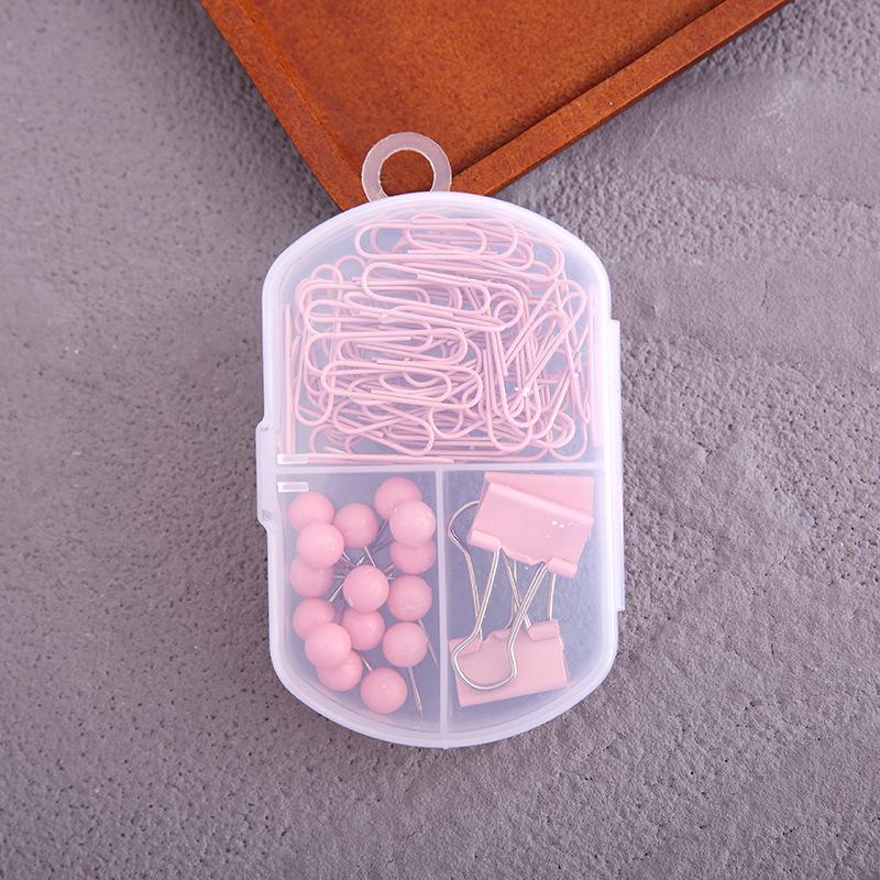 Красочный набор канцелярских товаров 3-в-1 - Милые скрепки, зажимы для бумаги и канцелярские кнопки в наборе для школьных и офисных принадлежностей