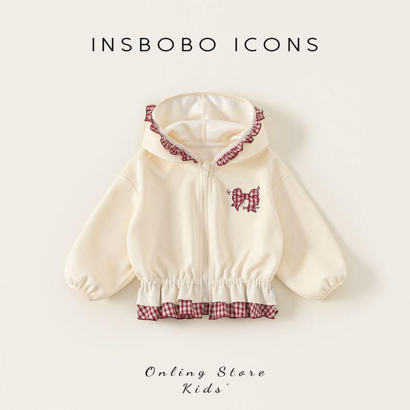 Insbobo Girls' Jacket 2026 Spring New Children's Clothing Baby Sweatshirt Children's Stylish Top Spring and Autumn Clothes