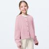 Girls Shaggy Knit Bijou Button Cardigan