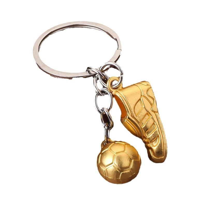 Classic 2Pcs Per Pack Football Sneakers Keychain Unisex Car Backpack Charm Pendant Decoration Accessories For Sports Enthusiasts