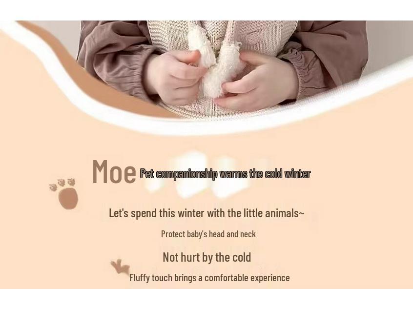 Infant Cute Warm Knitted Hat with Ear Protection for Boys & Girls - Ideal for Autumn & Winter.