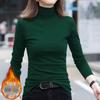 Модный женский двусторонний флисовый топ с длинным рукавом и полувысоким воротником для осени и зимы