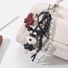 Women Cute Animal Schnauzer PU Leather Puppy Backpack Pendant Woven Rope Backpack Hanging Pendant Bags Accessories