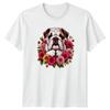 Floral Bulldog Dog Lover Life Unisexs TShirt Bulldog Flowers Pets