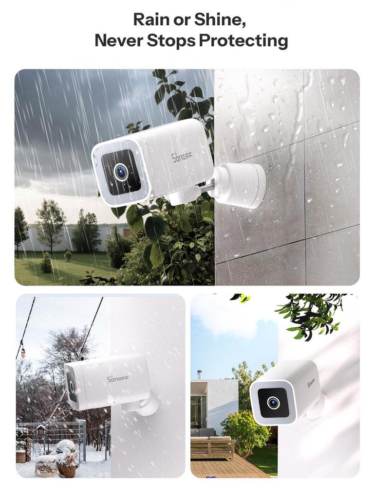 SONOFF CAM-B1P Bullet Camera: 2K HD, Outdoor, Waterproof, WiFi, eWeLink Compatible.