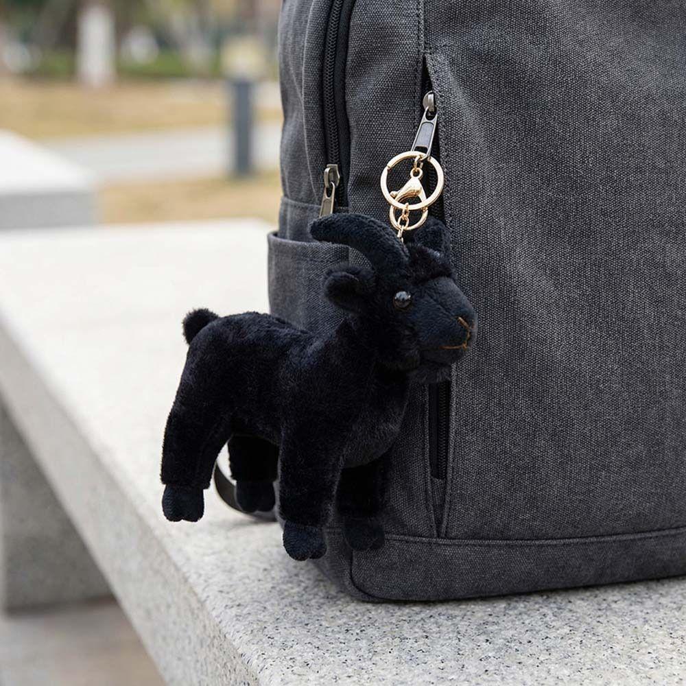 Simulation White Lifelike Goat Pendant Cute Mini Goat Plush Doll  Bags Decor