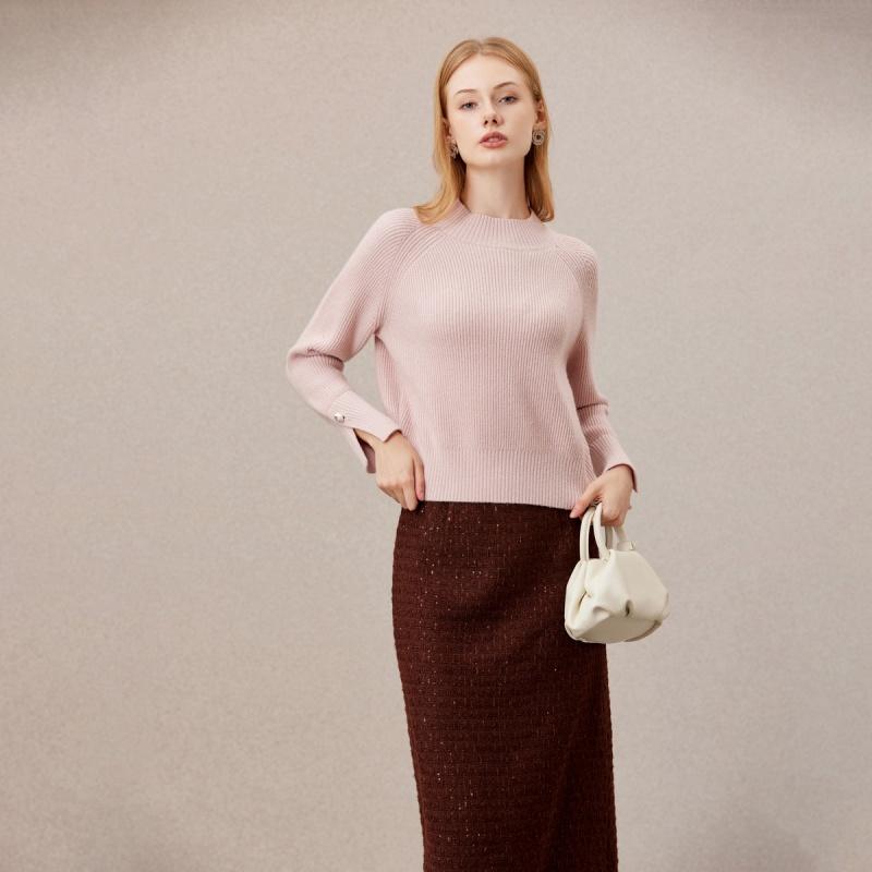 Light and Mature Hong Kong Style Half High Collar Sweater