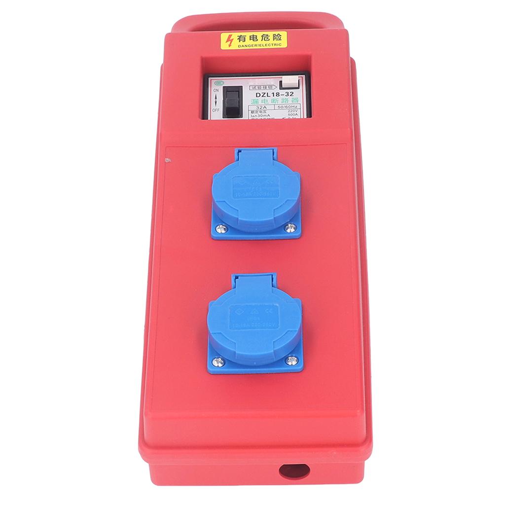 Construction Power Distributor 2 Outlets Waterproof Portable Compact Power Distribution Box 200‑250V
