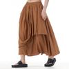 Summer Plus Size Women's Loose Slim Look Old A- Line Skirt Grinding Solid Color Trendy Casual Daily Commute