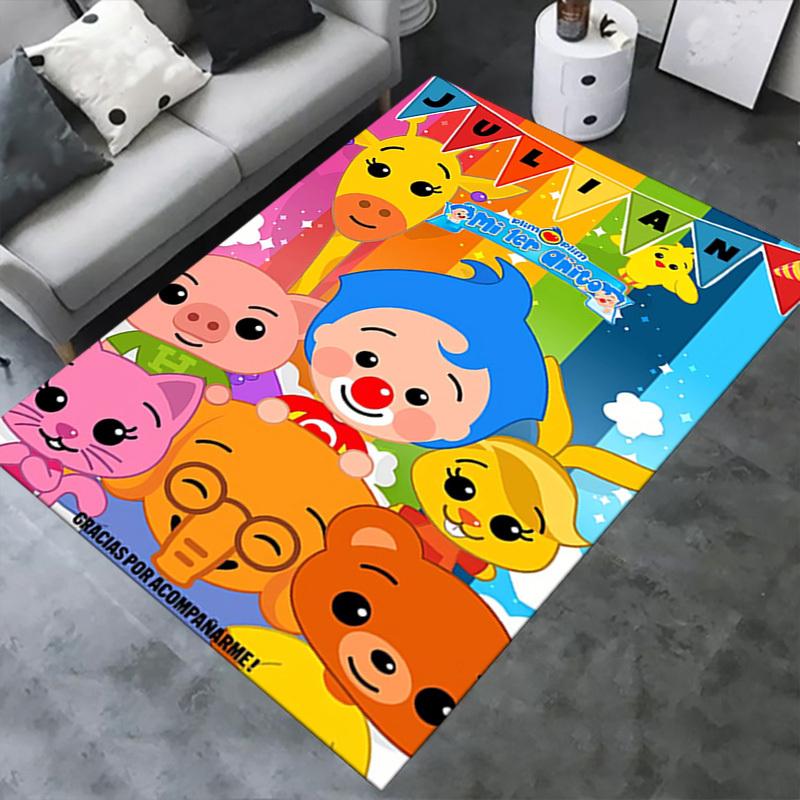 1pc Plim Plim Office Carpet Soft Polyester Non slip Machine Washable Indoor Carpet Living Room Bedro