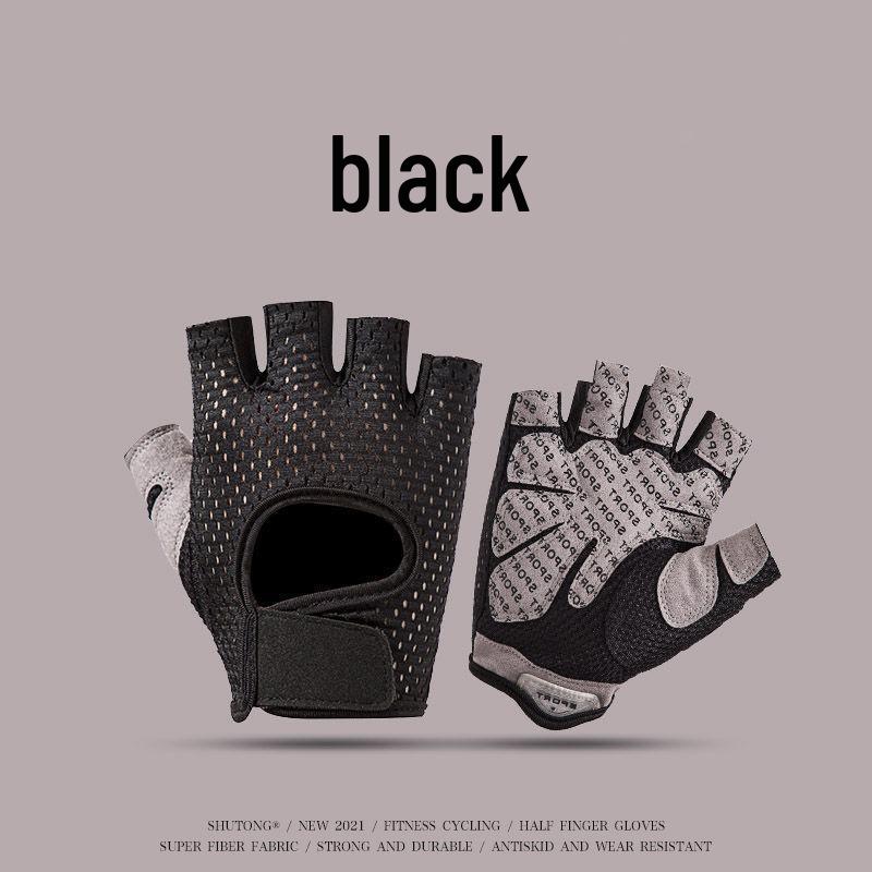 Перчатки для фитнеса с дышащей сеткой и полупальцами для мужчин и женщин — нескользящие, против мозолей, идеально подходят для занятий в спортзале, йоги, езды на велосипеде и других видов спорта