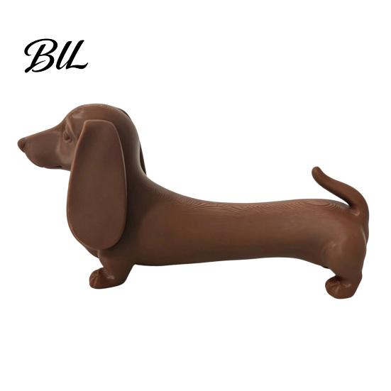 Decorative Ornaments for Windowsill Vintage Dachshund Dog Figurine, Wiener Statue, Rustic Animal Tabletop Figures Office Desk Decor Ornament,