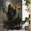 1/4 шт. Украшение на Хэллоуин Узор Посланник Смерти Шторка для душа Декор ванной комнаты Украшение на Хэллоуин Внутренняя шторка для душа