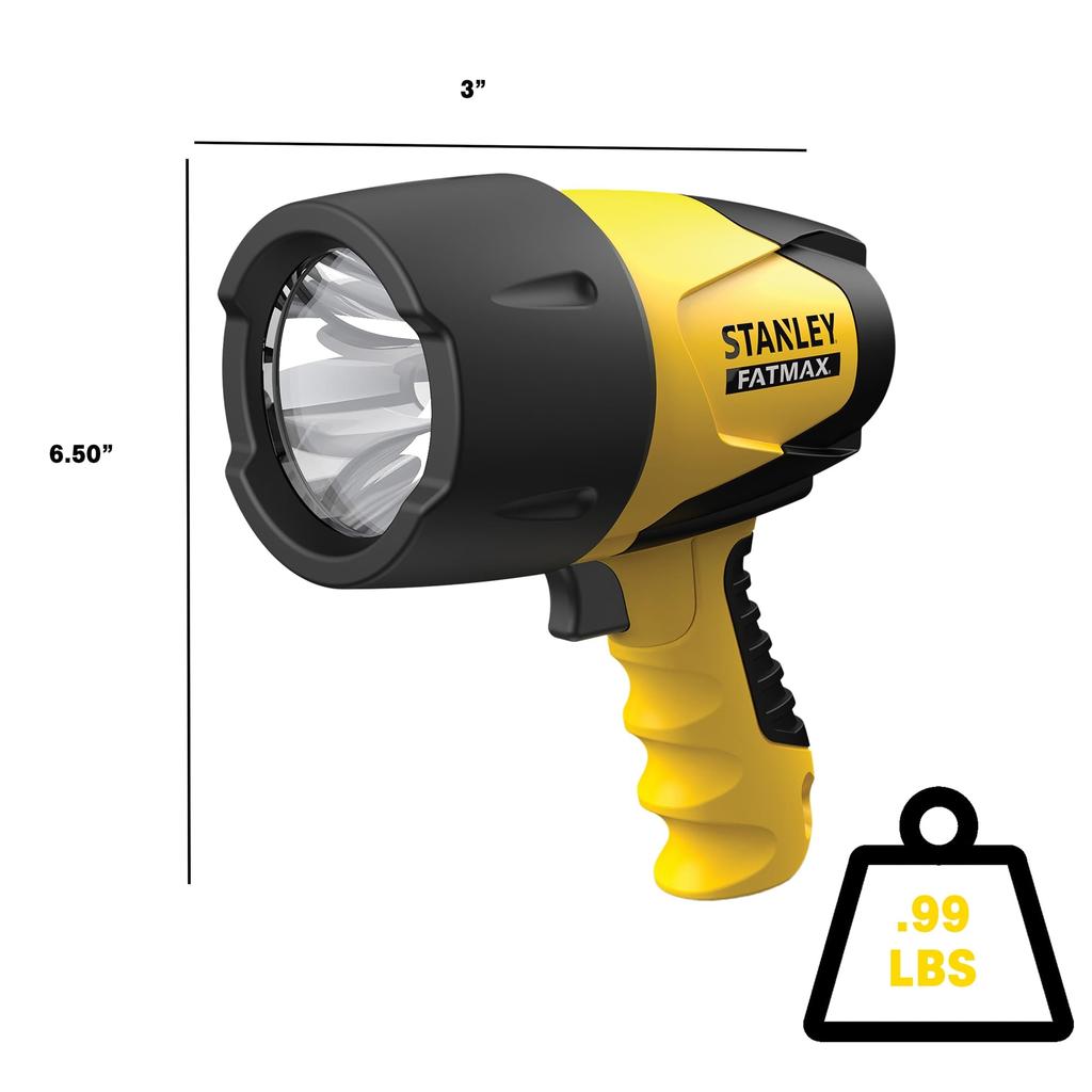 Stanley FL5W10 LED Waterproof Rechargeable Spotlight 5-Watt 1.8m