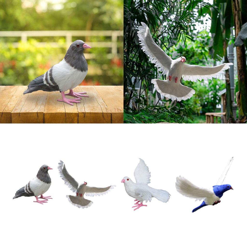 Статуя голубя Фигурка животного Креативная яркая скульптура голубя Садовые статуи для заднего двора, прихожей, тематической вечеринки в честь свадьбы, для улицы